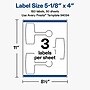 Avery Laser/Inkjet Sealing Labels, 5-1/8" x 4", White, 150 Labels/Box (19479370677)~#|#~03298BA0-C752-4781-BD6B2C1D99928061_sc7