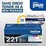 Brother TN-221 Cyan/Magenta/Yellow Standard Yield Toner Cartridge, 3/Pack  (TN2213PK)~#|#~032B13F5-5832-4E3D-970BE6F927035084_sc7