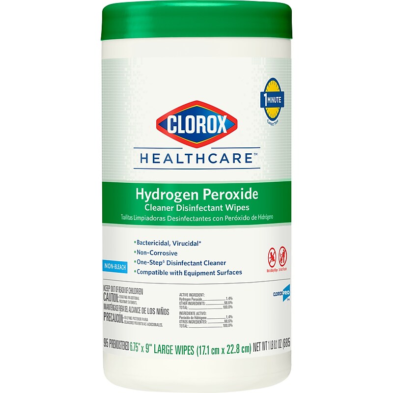 Clorox Healthcare Disinfecting Wipes, 95 Wipes/Canister (30824) image 1