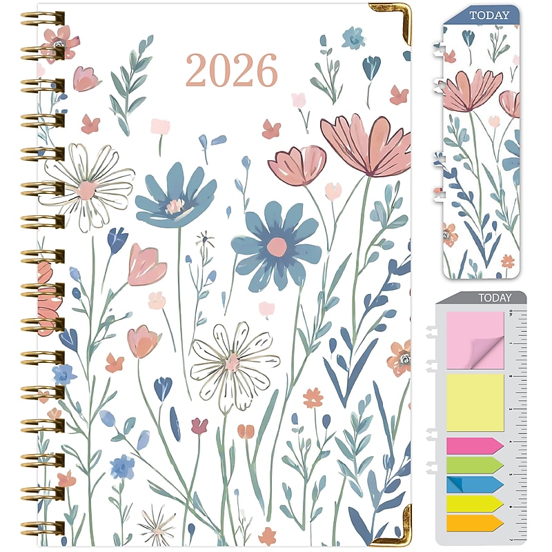2026 Global Printed Products 5.5" x 8" Weekly & Monthly Planner, Paperboard Cover, Colorful Botanicals (FSHN-CY26-58-30) image 1