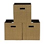 Household Essentials Medium Fabric Storage Cube, 11" x 10.5"x 10.5", 21 Qt., Beige, 3/Pack (ML-7060)~#|#~032F131A-F8A2-4B31-A539385F099AD16D_sc7