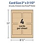 Avery Integrated Cards, 2" x 3.5", Matte Kraft Brown, 40/Pack (95324)~#|#~032F24AF-26DB-45C9-8B90DBD8635E75AF_sc7