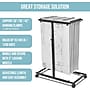 AdirOffice Blueprint Metal Mobile File Cart with Lockable Wheels, Black (614-BLK)~#|#~0331AB9C-CC48-4997-B7536BFD7BFB4907_sc7