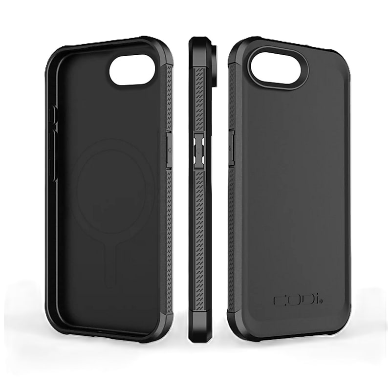 CODi Aegis Rugged Phone Case for iPhone 16e, Shock Absorbing, Black (I16_E_RGD_BLK) image 1