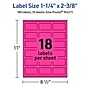 Avery Laser/Inkjet Rectangle Multipurpose Labels, 1-1/4" x 2-3/8", Neon Magenta, 180/Pack (94227)~#|#~03360038-7790-468C-B79C9AEA17481221_sc7