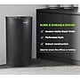 Alpine Industries Stainless Steel Trash Can, 12 Gallon, Black (ALP438-12HR-BLK)~#|#~033B9C32-A39D-4D30-B4141ACB8960EE98_sc7