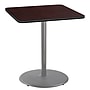 NPS CT Series 36" Square 42" Height Cafe Table, Round Base, Grey Frame/Mahogany Top (CTG33636RBPBTMMY)~#|#~033C5E73-598A-4ED6-93B997EF210BE6F7_sc7