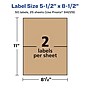 Avery Laser/Inkjet Rectangle Multipurpose Labels, 5.5" x 8.5", Kraft Brown, 50 Labels/Pack ( 94229)~#|#~033CDA85-B27B-461E-9F64CA259D8CA9DA_sc7