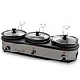 MegaChef Triple 2.5 Quart Slow Cooker, Brushed Silver (938109458M)~#|#~033D9BCA-CB0A-4D92-939E2E8F358EE0F9_sc7
