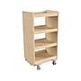 Flash Furniture Bright Beginnings Mobile 4-Tier Storage Cart, 31.5"H x 16"W x 16"D, Natural Birch Plywood (MK-KE24091-GG)~#|#~033FFB45-B745-49A3-8BA54A3A199CCE6F_sc7