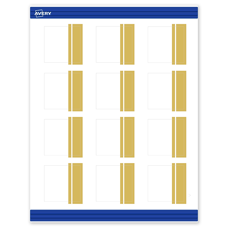Avery Gold Double-Dipped Edge Matte Blank Card, White, 120/Pack (S00-DKF) image 1
