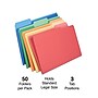 Staples Heavyweight File Folders, 1/3-Cut Tab, Legal Size, Assorted Colors, 50/Box (ST18366-CC)~#|#~03447B63-CD37-43FD-9B53D7C95428B50A_sc7