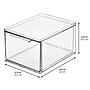 iDESIGN Stackable Storage Drawer, Plastic, Clear, 2/Pack (29202M2)~#|#~034C23C4-E6E6-4B44-A4AB90FF3DF77744_sc7