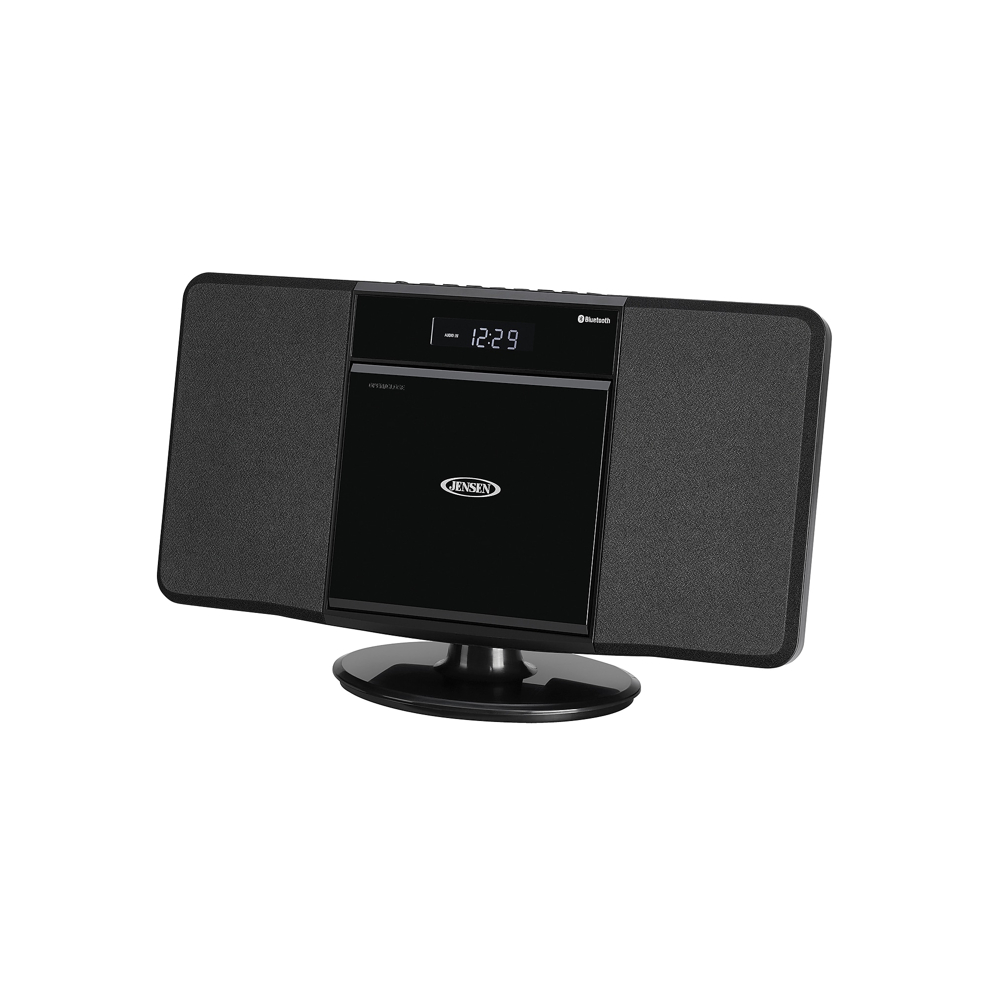 JENSEN Bluetooth 10-Watt Wall-Mountable Home Stereo System with Built-in Speakers, CD Player, FM Radio & Remote, Black (JBS-300) Sansujyuku sansujyuku.com
