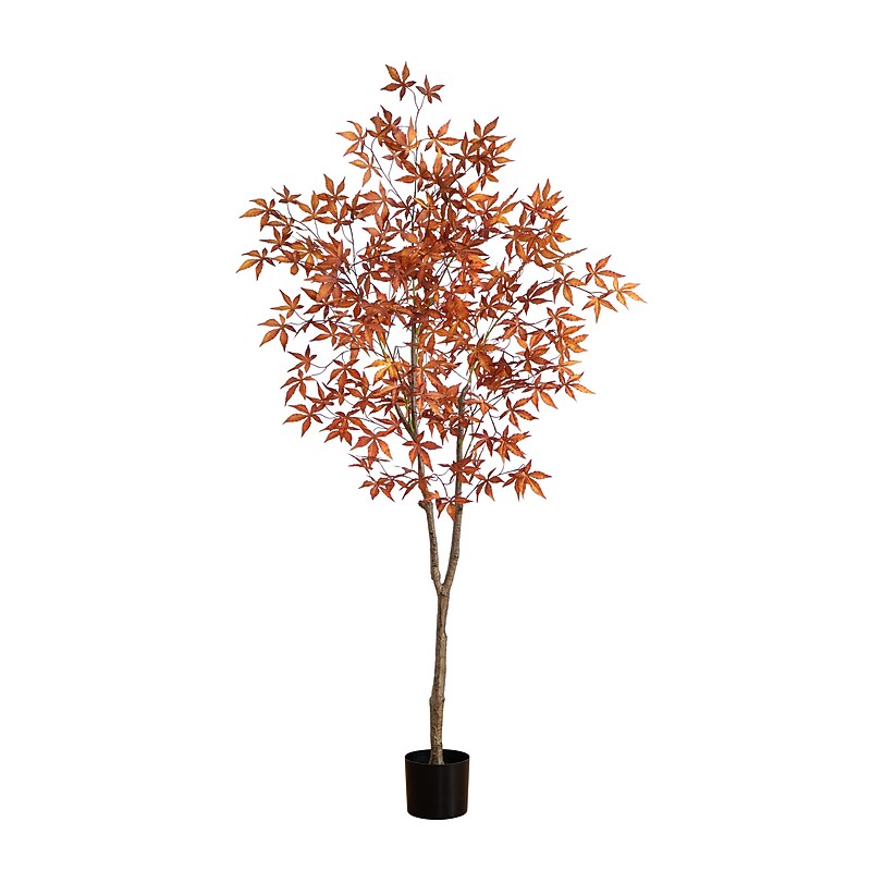 Nearly Natural 6' Autumn Japanese Maple Artificial Fall Tree (T4734) image 1
