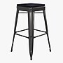 Flash Furniture Cierra Industrial Metal Indoor Bar Height Stools without Back, Black, 4-Pieces/Pack (4ET32030BKRPL2B)~#|#~03536599-98A8-41E6-AECDA04A38D7176E_sc7