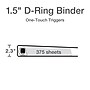 Cardinal Premier Heavy Duty 1 1/2" 3-Ring View Binders, D-Ring, White (10310)~#|#~03559DD3-B791-432B-99B54A989FD9D660_sc7