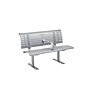 Alpine Industries 4' Galvanized Steel Park Bench with Curved Intermediate Armrest, Silver (ALP4250-4)~#|#~0358E879-5CC1-42B0-84B54474F01A1AAB_sc7