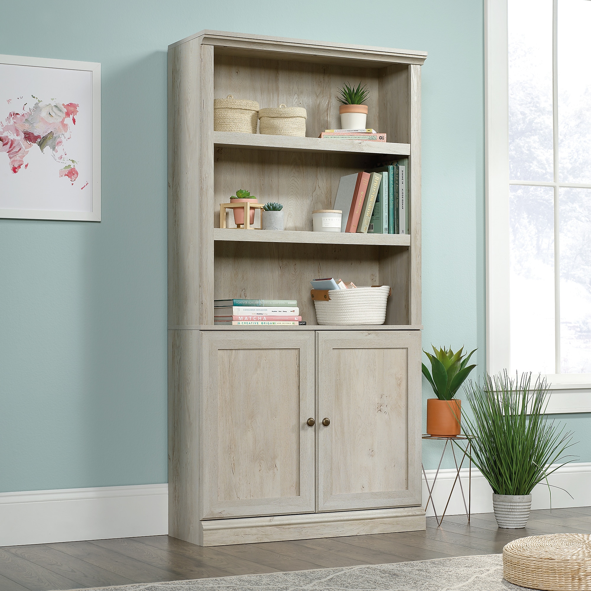 Sauder Select 70″H 5-Shelf Bookcase, Chalked Chestnut (426310) Sansujyuku sansujyuku.com