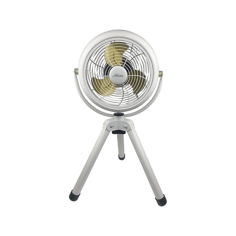 Hunter Retro 8" Table Fan, 3-Speed, White (90626-WH) image 1