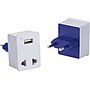 Travel Smart Plastic Travel Power Adapter, White/Blue (NWG15X)~#|#~035D8FDF-89E7-4842-9D2529E43D31848B_sc7