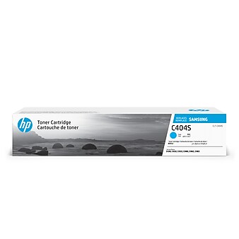HP C404S Cyan Toner Cartridge for Samsung CLT-C404S (ST966), Samsung-branded printer supplies are now HP-branded