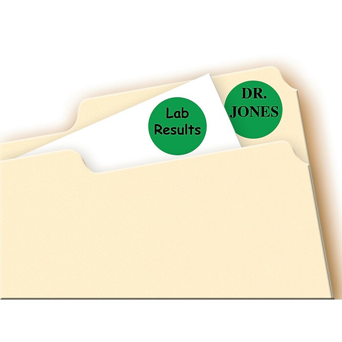 Avery Laser/Inkjet Color-Coding Labels, 3/4