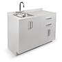 Viva Comfort 36'' H x 48" W Medical Cabinet with Left Sink and 24" Right Side Desk, 4 Doors, 2 Drawers, Gray (902-48LS-GRY-AO)~#|#~03675459-2AE8-4871-891EAA6C80E9B259_sc7