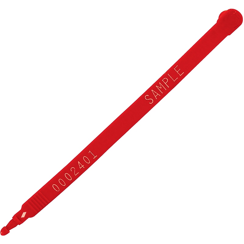 Truck Seals, 0.38" x 7.5", Red, 100/Carton (SE1027R) image 1
