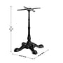 Flash Furniture Chambery 28.25"H X Table Base, Cast Iron, Black (SDAT2222)~#|#~036A6E07-8088-4F67-8DE32850DEBB4D0D_sc7