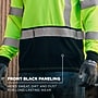 Ergodyne GloWear 8369BK High Visibility Long Sleeve Black Bottom T-Shirt, ANSI Type R Class 3, Lime, 2XL (22206)~#|#~036B3E5C-B4C7-4F54-8F6D9F9DD0443159_sc7