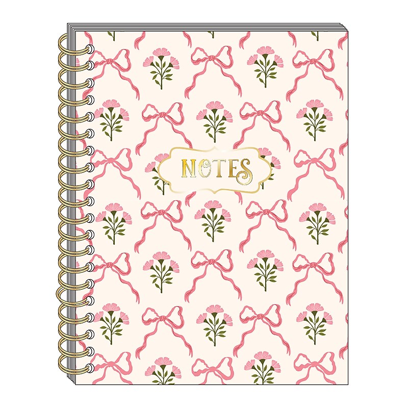 Votum Pink Bows Composition Notebooks, 8" x 11", College Ruled, 108 Sheets, Pink, 24/Carton (S1112-2274) image 1