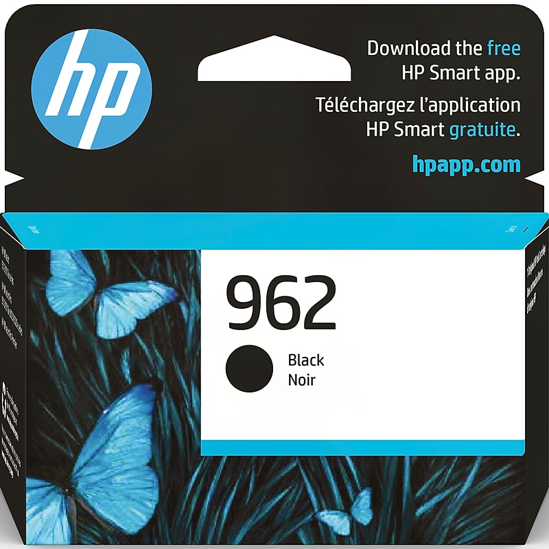 HP 962 Black Standard Yield Ink Cartridge, Prints Up to 1,000 Pages (3HZ99AN#140) image 1