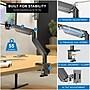 Mount-It! Adjustable Single Monitor Desk Mount with Gas Spring Arm, 13" to 57", 55 lbs. Capacity, Black (MI-4891)~#|#~03763670-5CDF-4D9E-95ACD1685704F64B_sc7