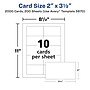 Avery Clean Edge Business Cards, 2" x 3 1/2", Matte White, 2000 Per Pack (5870)~#|#~0376CCAB-C864-4990-9C06DDCABD1DCB4A_sc7