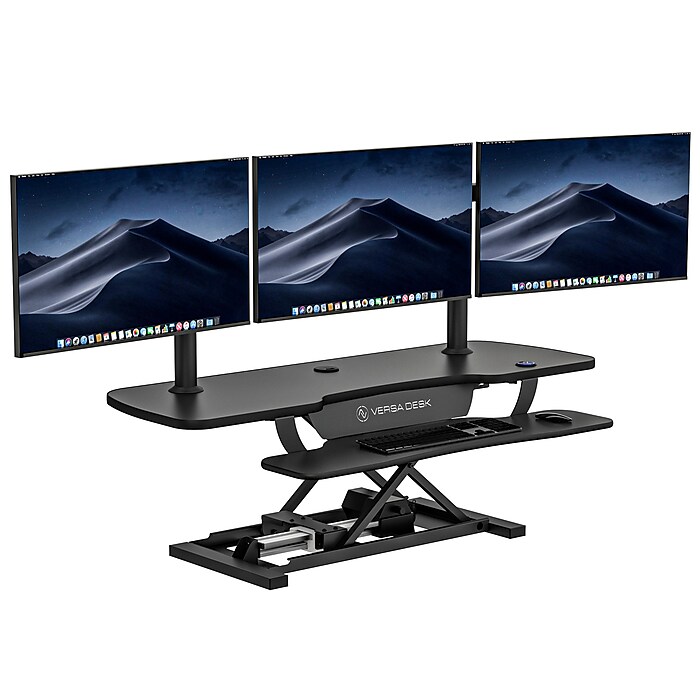 VersaDesk PowerPro 48 W Electric Adjustable Standing Desk Converter Black SP7644824 00 01