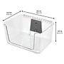 iDESIGN Wall-Mounted Large Stackable Plastic Storage Bin, 8" x 15"x 12.5", Clear, 2/Pack (29173M2)~#|#~03788E83-09E6-40EB-A7C42FF479D94EAC_sc7