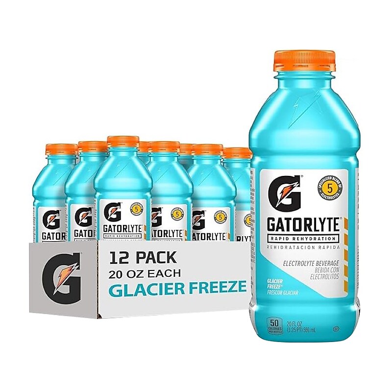 Gatorade Gatorlyte Glacier Freeze Sports Drink, 20 fl. oz., 12 Bottles/Carton (5499) image 1
