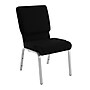 Flash Furniture HERCULES Series Fabric Stacking Church Chair, Black/Silver Vein Frame (XUCH60096BKSV)~#|#~037CE1BD-E54D-4A17-8EDD4B84821047C6_sc7
