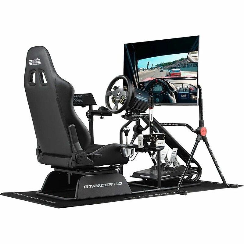 Next Level Racing GTRacer 2.0 Simulator Cockpit, Compatible with PC/Xbox/PlayStation, Black (NLR R007) image 1