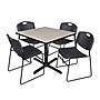 Regency 42-inch Laminate Square Table with 4 Chairs, Black (TB4242PL44BK)~#|#~038163C0-54B6-4E8C-A71CBCFA5401AE49_sc7