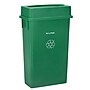 Alpine Industries Polypropylene Recycling Bin with Lid and Dolly, 23 Gallon, Green (ALP477-GRN1-PKD)~#|#~0385DC4C-82BF-40F7-8A2AD5258A02B4F2_sc7
