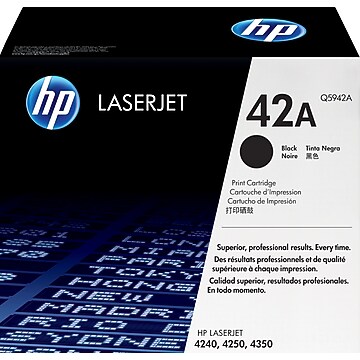 HP 42X Black High Yield Toner Cartridge, Prints Up to 20,000 pages