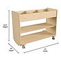 Flash Furniture Bright Beginnings Mobile 5-Section Storage Cart, 24.5"H x 31"W x 16"D, Natural Birch Plywood (MK-KE24145-GG)~#|#~039E1968-07C4-42FD-8B64BE16356BD422_sc7