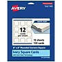 Avery Matte General Use Blank Cards, Ivory, 120/Pack (95292)~#|#~039EE82E-40B2-4D52-9ED1BB4AD3FB128B_sc7
