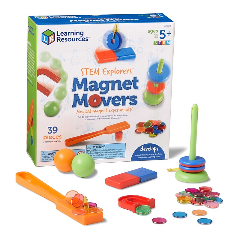 Learning Resources STEM Explorers Magnet Movers, Assorted Colors, 39 Pieces/Set (LER 9295) image 1