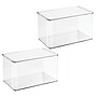 iDESIGN Storage Container with Hinged Lid, Plastic, Clear, 2/Pack (29192M2)~#|#~03AD05A1-42A4-4EB7-BEBF715D244CBA9A_sc7