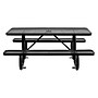 Global Industrial 6' Rectangular Outdoor Steel Picnic Table, Expanded Metal, Black (277152BK)~#|#~03B492E6-8C69-4145-B70E87C0829CCCCA_sc7