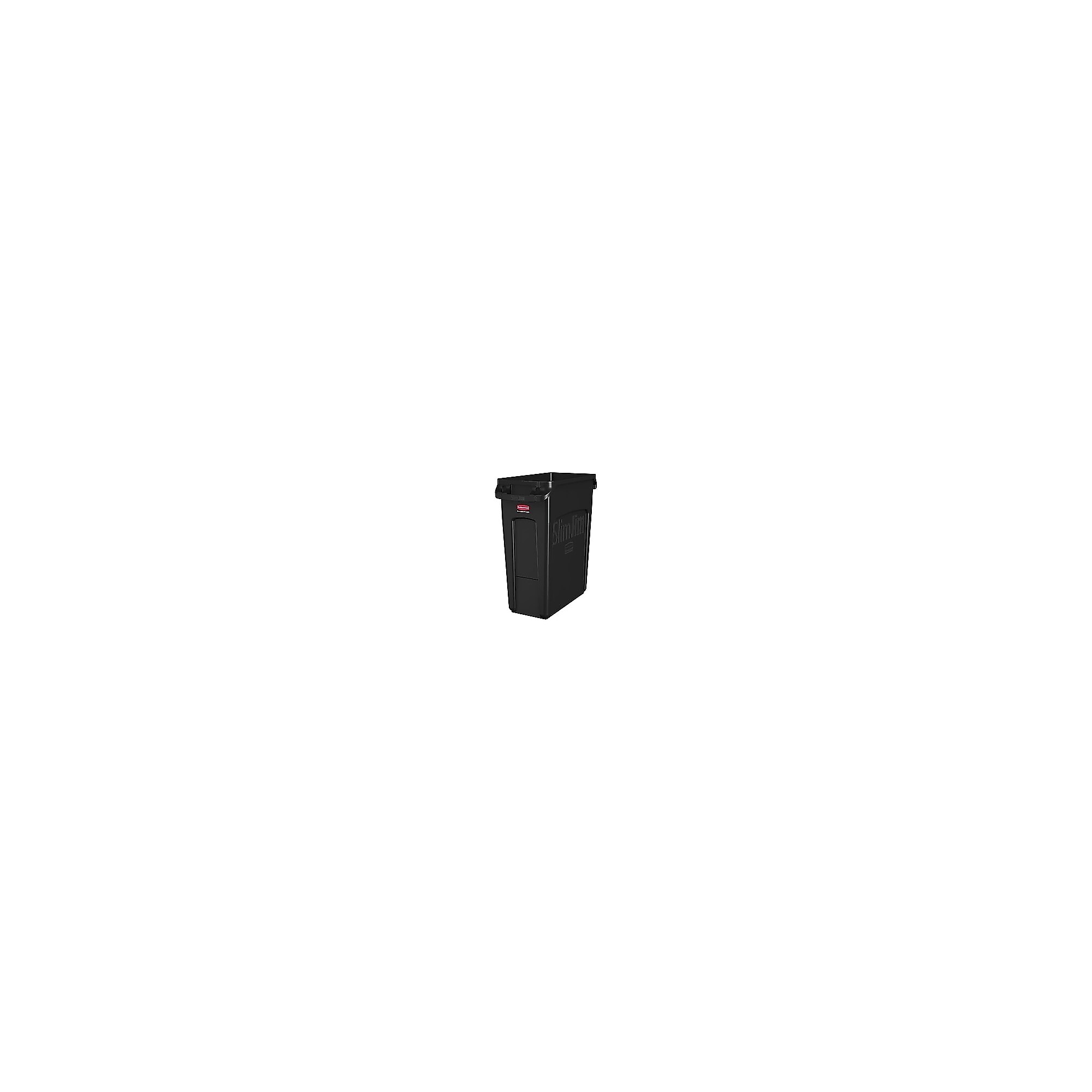Rubbermaid Vented Slim Jim Resin Trash Can, 16 Gallon, Black (1955959) Sansujyuku sansujyuku.com
