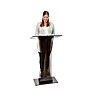 AdirOffice 47" Speaker Podium Lectern, Transparent Black (661-02-BLK-PKG)~#|#~03B57E9C-0949-4D30-AE7F4331258D9B59_sc7